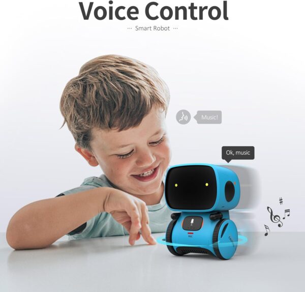 GILOBABY Kids Robot Toys, Interactive Robot Companion Smart Talking Robot with Voice Control Touch Sensor, Dancing, Singing, Recording, Repeat, Birthday Gifts for Boys Ages 3+ Years (Blue) - Image 5