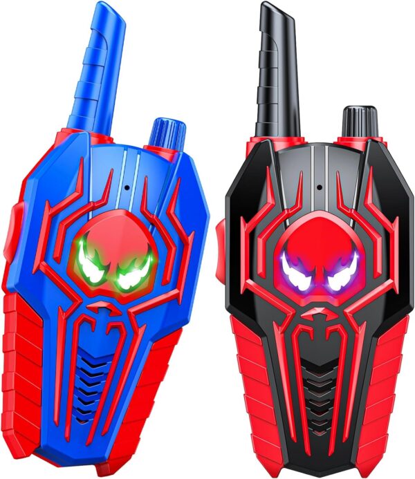 Spider Walkie Talkies for Kids: Toys Gifts for 3 4 5 6 7 8 9 Year Old Boys Girls Ages 5-7 Kids Walkie Talkies 2 Pack Outdoor Hiking 2 Way Radio Toy for 3-12 Year Old Boy Girl Birthday Gift Age 3-6