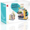 Cash Register Playset for Kids - 48PCS Pretend Play Money, Calculator, Scanner, Credit Card and Play Food for Boys and Girls Ages 3+ (668-125) - Image 7