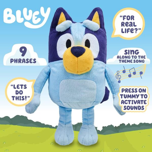 Bluey - 13" Talking Plush - Interactive - Sing Along, 9 Different Phrases - Image 3