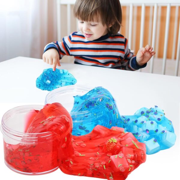 Jelly Cube Clear Slime Kit 8 Pack for Kids, Crunchy Slime, Stress Relief Toy, Party Favors for Girl Boys 6 7 8 9 10 11 12 - Image 3