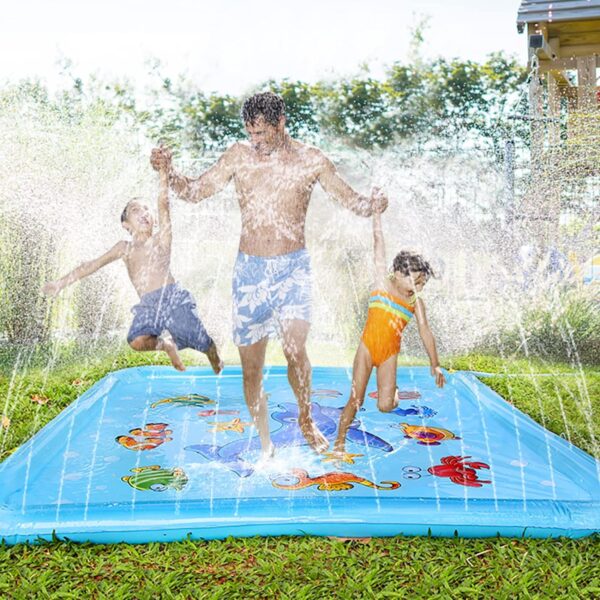 Growsland Splash Pad for Toddlers, Outdoor Sprinkler for Kids, 67" Summer Water Toys Inflatable Wading Baby Pool Fun Gifts for 3 4 5 6 7 8 9 Years Old Boy Girl Backyard Garden Lawn Outdoor Games - Image 6