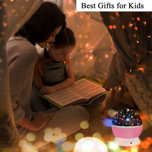 Toys for 1-10 Year Old Girls,Star Projector for Kids 2-9 Year Old Girl Gifts Toys for 3-8 Year Old Girls Christmas Gifts for 4-7 Year Old Boys Sensory Toy Birthday Gifts Stocking Stuffers for Kids - Image 5