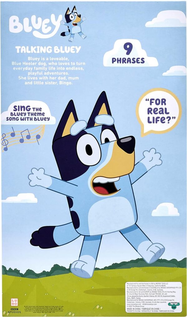 Bluey - 13" Talking Plush - Interactive - Sing Along, 9 Different Phrases - Image 2