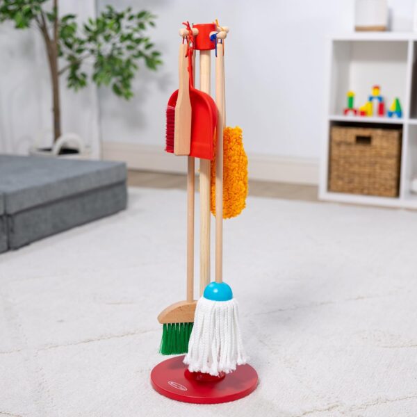 Melissa & Doug Let's Play House Dust! Sweep! Mop! 6 Piece Pretend Play Set - Toddler Toy Cleaning Set, Pretend Home Cleaning Play Set, Kids Broom And Mop Set For Ages 3+ - Image 9