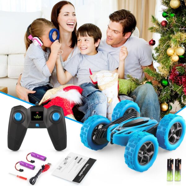 ORRENTE Remote Control Car, RC Cars Toys for Ages 5-7, 2.4GHz 4WD Fast RC Car Kids Toys for Ages 8-13, Double Sided 360° Rotating Monster Truck Toys for Girls RC Truck Toy Cars for Boys - Image 7