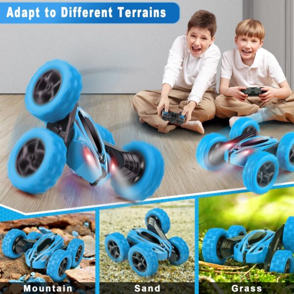 ORRENTE Remote Control Car, RC Cars Toys for Ages 5-7, 2.4GHz 4WD Fast RC Car Kids Toys for Ages 8-13, Double Sided 360° Rotating Monster Truck Toys for Girls RC Truck Toy Cars for Boys - Image 4